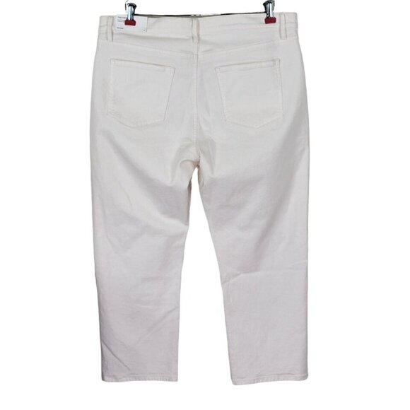 Ann Taylor The Taper Jeans Size 16 Lean Thru Hip Thigh Tapered Leg Ivory 38X26 - Picture 2 of 12